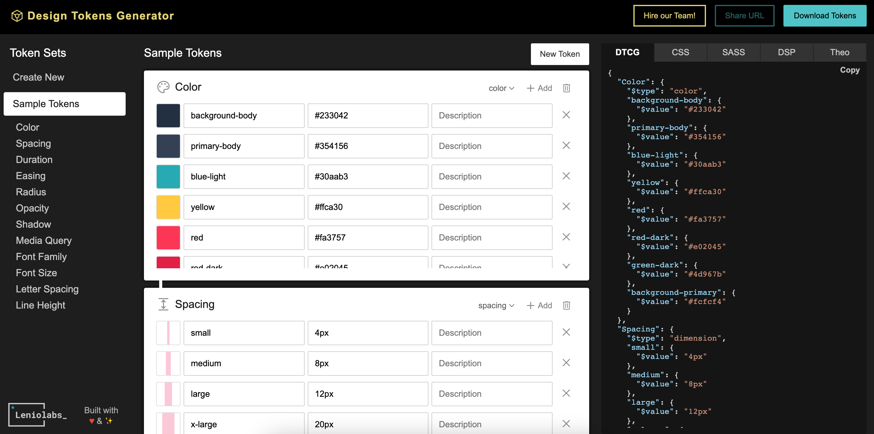Design token generator